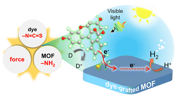 Graphical abstract: Mechanochemical grafting enables fluorescein-sensitized cobalt-based MOF for visible-light-driven hydrogen evolution