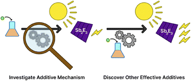 Graphical abstract: Additive engineering mechanisms in antimony chalcogenide solar cells: a focus on deeper understanding