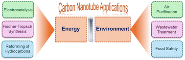 Graphical abstract: Catalytic applications of carbon nanotubes in energy and environmental remediation: multifunctional roles and design strategy