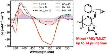 Graphical abstract: Fe(ii) bidentate complexes with long-lived triplet states