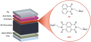 Graphical abstract: Electroactive naphthalimide and naphthalenediimide interlayers for inverted perovskite solar cells