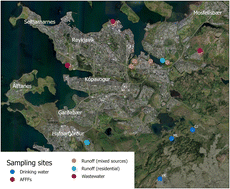 Graphical abstract: PFAS in drinking water, wastewater and surface water in Reykjavik, Iceland