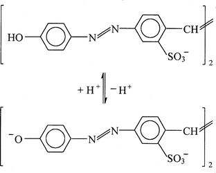 
          Chemical structure and acid–base equilibrium of BY.
        
