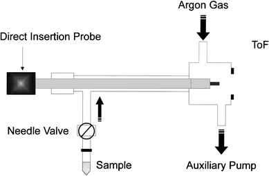 Schematic representation of sample inlet system for gas phase species.