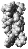 Space-filling representation of 1. Perchlorate ions are omitted for clarity.

