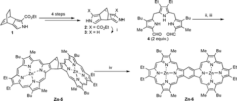 Synthesis of a gable bis-porphyrin linked with a bicyclo[2.2.2