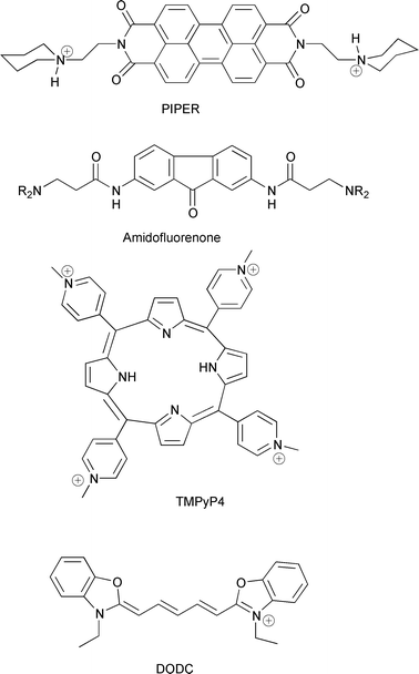 Chemical structures of quadruplex binders.