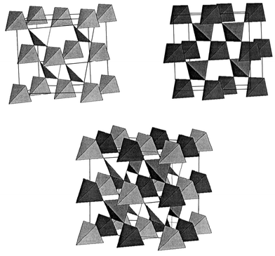 
              The corner sharing tetrahedral network for both the 16c, 16d and the combined sublattices in the pyrochlore structure, Fd3m.
            