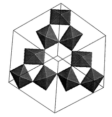 
              One layer of corner sharing octahedra of composition BO3 normal to the [1 1 1] direction in the A2B2O7 pyrochlore structure.
            