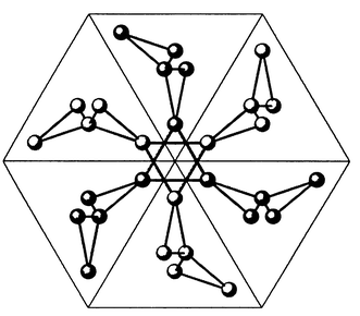 
              The Gd3+ sublattice of corner sharing triangles in Gd3Ga5O12
(GGG).65
            