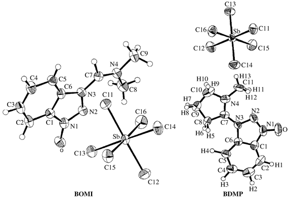 X-Ray crystal structures of HOBt-based immonium salts BOMI and BDMP.