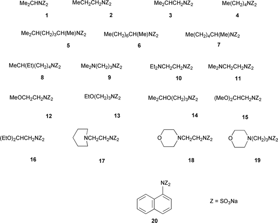 Type A disulfamates synthesized; Z = SO3Na.
