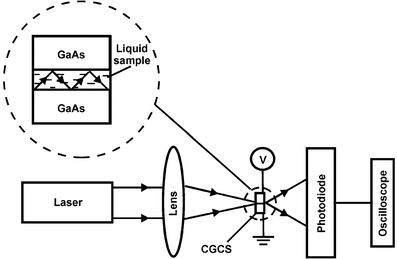 Schematic representation of experimental set up for the measurements of radiation power, which is outgoing from the crystal–gap–crystal structure (CGCS).