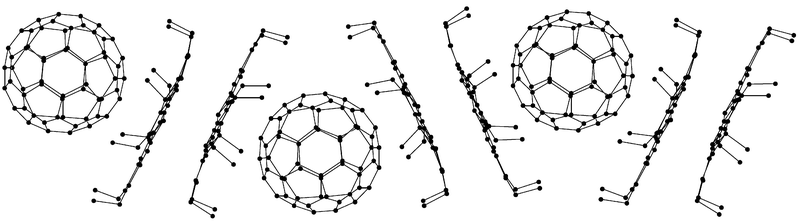 
          A view of chains of C60·2CoOEP.10a
        