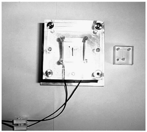 
          T-shaped Peltier heater and T-shaped chip.
        