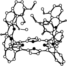 Crystal structure of the α4 atropoisomer of the catechol protected compound 2. Solvent molecules and H atoms are not shown for the sake of clarity.