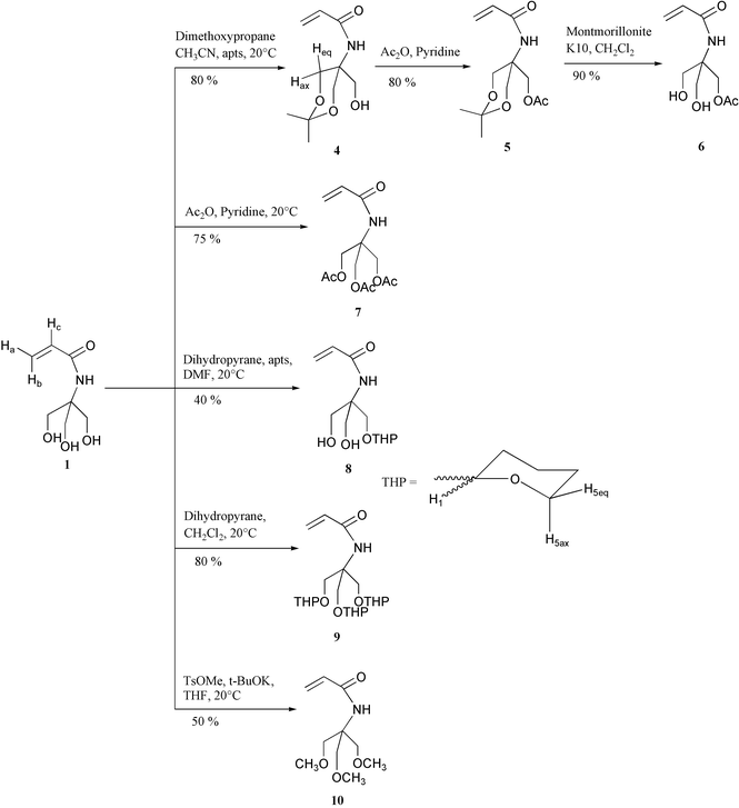 Influence des interactions protiques sur les cinétiques de polymérisation  du tris(hydroxyméthyl)acrylamidométhane (THAM) et de ses dérivés - New  Journal of Chemistry (RSC Publishing) DOI:10.1039/B206463D