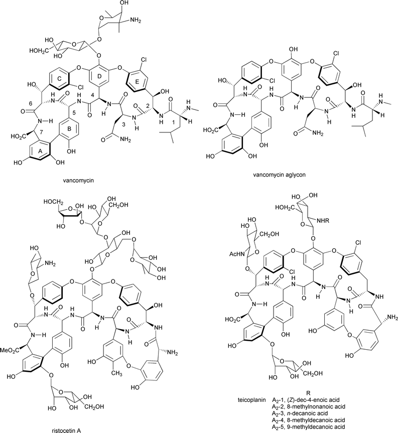 Glycopeptide antibiotics.