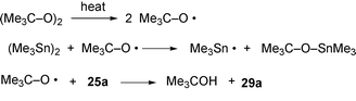 Putative mechanism of hydrogen abstraction by tert-butoxyl radicals.