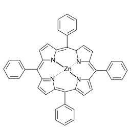 Schematic of the structure of zinc(ii) meso-tetraphenylporphyrin, ZnTPP.