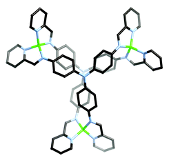 Proposed structure of [Ag3L2]3+ showing the helical nature of each strand.