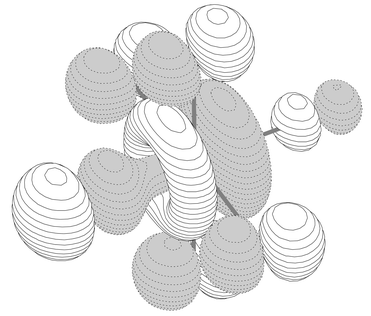 Three-dimensional representation of the 9a1 MO of [NpOF5], from ref. 41. The molecule is oriented with the oxygen atom to the left.