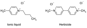 Comparison of 4-butyl-1-methylpyridinium chloride and the herbicide “Paraquat”.