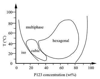 Phase diagram of P123, EO20PO70EO20, reproduced with permission from ref. 28.