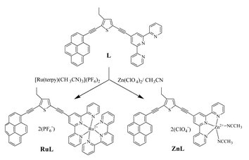 Structures of the compounds studied herein and their synthesis from the free ligand L.