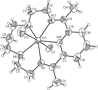 Pentaaza macrocyclic ytterbium( iii ) complex and solvent