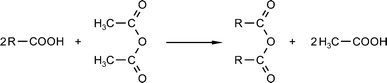 Formation of acid anhydride (cf.Table 6, entry c).