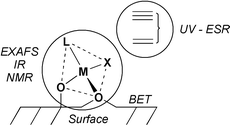 General strategy to investigate the coordination sphere of a surface complex.