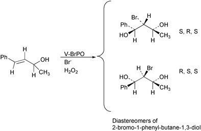 V-BrPO-catalyzed diastereoselective bromohydrin formation.42
