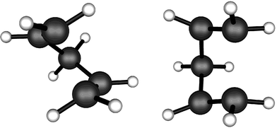 CASSCF(8,8)/cc-pVDZ transition structure for the conrotatory (C2) and disrotatory (CS) ring opening of cyclopentane-1,3-diyl to 1,4-pentadiene.