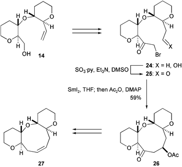 Tachibana's synthesis of 6/9/6-tricyclic ring system (1997).23
