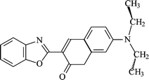 Structure of 3-(benzoxazol-2-yl)-7-(N,N-diethylamino)chromen-2-one (I).