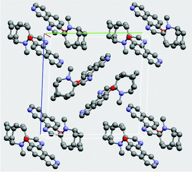 Packing diagram of spirooxazine 1 as viewed down the a-axis.