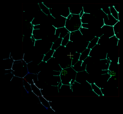 Fourier electron density difference map showing the electron density of an irradiated (UV light) single crystal of 1a minus the electron density of a non-irradiated single crystal of 1a as viewed down the a-axis.
