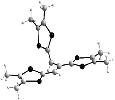 X-ray structure of [3]dendralene 53
						(R = Me), redrawn from ref. 110.