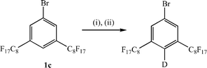 (i)
					n-BuLi, ether, −60 °C; (ii) D2O.