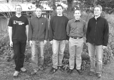 From left to right: Ralf Giernoth, Sven Arenz, Matthias S. Krumm, Dennis Bankmann, and our close cooperation partner Nils Schlörer.