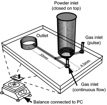 Schematic of the chip for the pulsed injection.