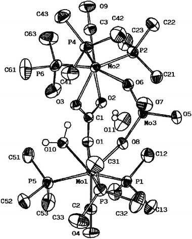 ORTEP view of the molecule of compound 4.