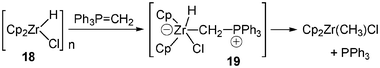 Methylene transfer reaction involving transient zwitterion 19.