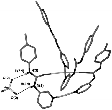 Part of a helical chain in the structure of 9 held together by Ag–O interactions [Ag–O = 3.217(2) Å]. Hydrogen atoms omitted for clarity.