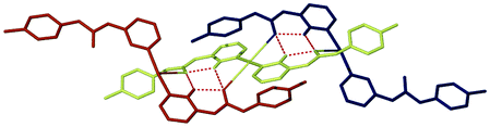 A discrete trimeric assembly within the structure of 7 held together by long-range Ag–O interactions [2.851(5) and 2.967(6) Å] and weak CH⋯O interactions.