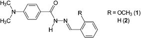 Structure of 1 and its OCH3-free control molecule 2.