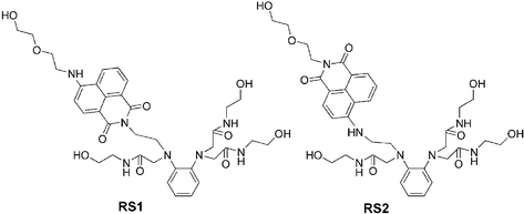 Structures of the two regioisomeric Hg(ii) sensors.