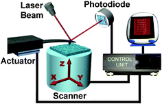 Main elements of an AFM dedicated to nanolithography.