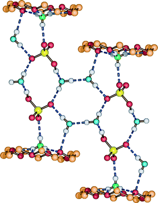The solid-state structure of the crown ether complex 18-crown[6]·[NH4][HSO4]·2H2O.